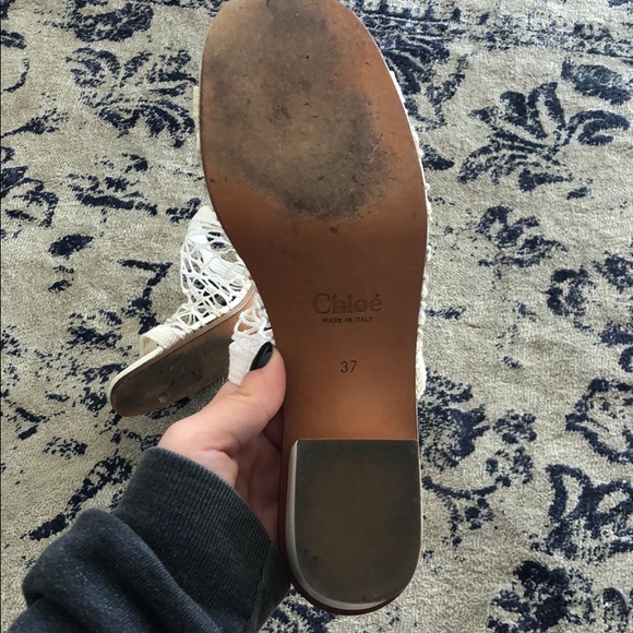 chloe white mesh lucy sandals - Picture 6 of 8